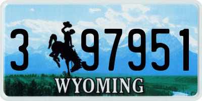 WY license plate 397951
