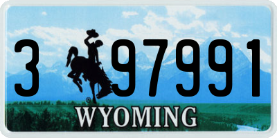 WY license plate 397991