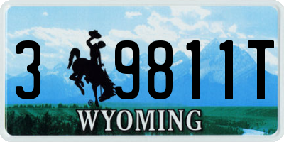 WY license plate 39811T