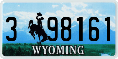 WY license plate 398161