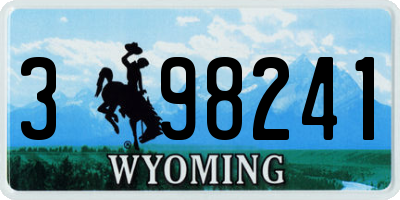WY license plate 398241