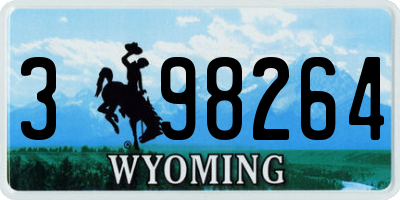 WY license plate 398264