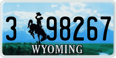 WY license plate 398267