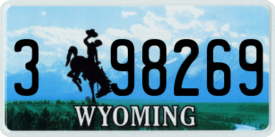 WY license plate 398269