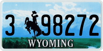 WY license plate 398272