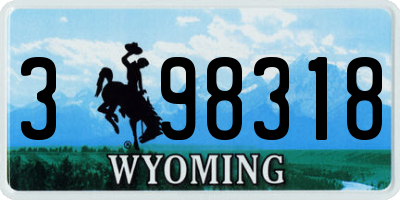 WY license plate 398318