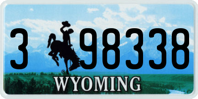 WY license plate 398338