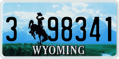 WY license plate 398341