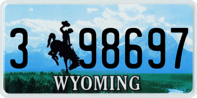 WY license plate 398697