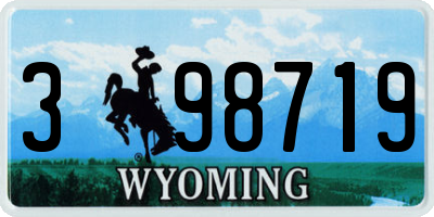 WY license plate 398719