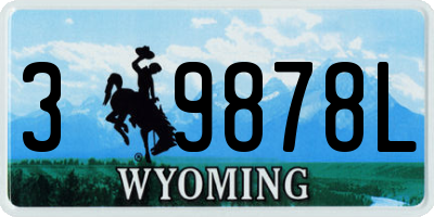WY license plate 39878L