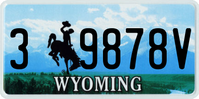 WY license plate 39878V