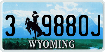 WY license plate 39880J