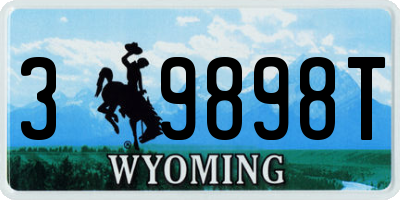 WY license plate 39898T