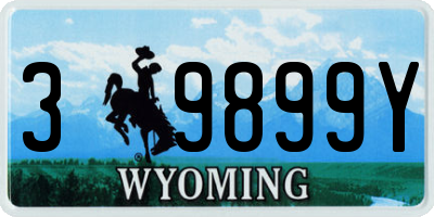WY license plate 39899Y