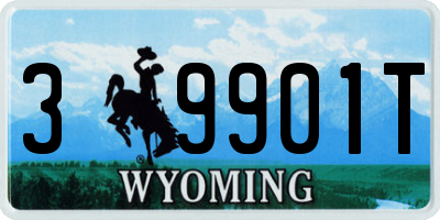 WY license plate 39901T