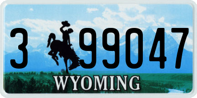 WY license plate 399047