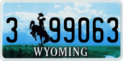 WY license plate 399063