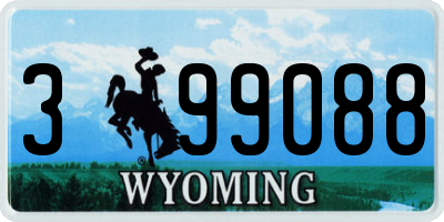 WY license plate 399088