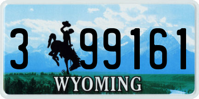 WY license plate 399161