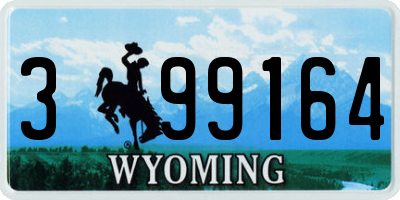 WY license plate 399164