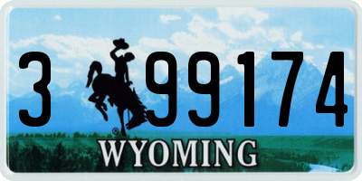 WY license plate 399174