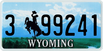 WY license plate 399241