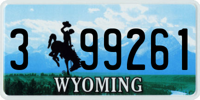 WY license plate 399261