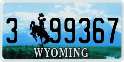 WY license plate 399367