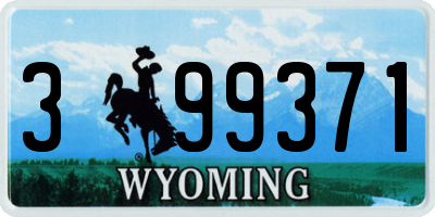 WY license plate 399371
