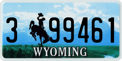 WY license plate 399461