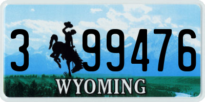 WY license plate 399476