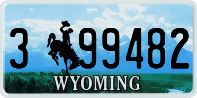WY license plate 399482