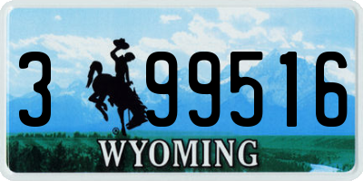 WY license plate 399516