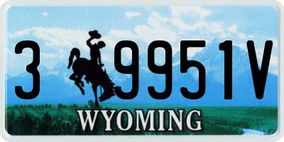 WY license plate 39951V