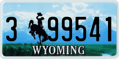 WY license plate 399541