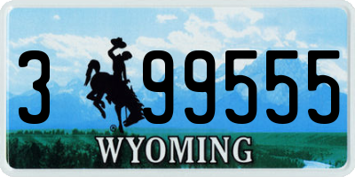 WY license plate 399555