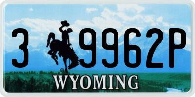 WY license plate 39962P