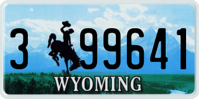 WY license plate 399641