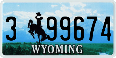WY license plate 399674