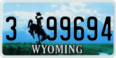 WY license plate 399694