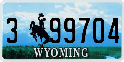 WY license plate 399704