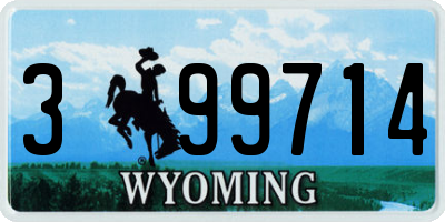 WY license plate 399714