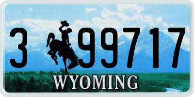 WY license plate 399717