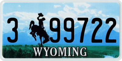 WY license plate 399722