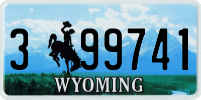 WY license plate 399741