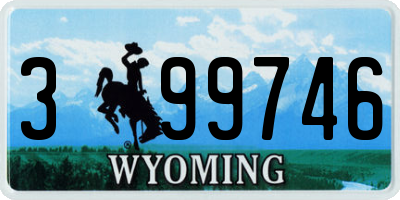 WY license plate 399746