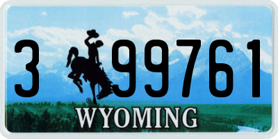 WY license plate 399761