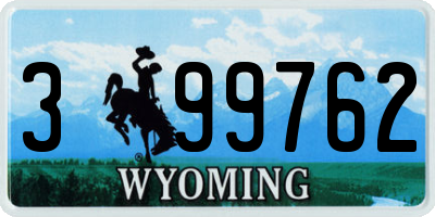 WY license plate 399762