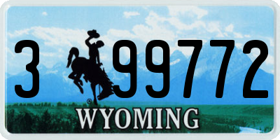 WY license plate 399772